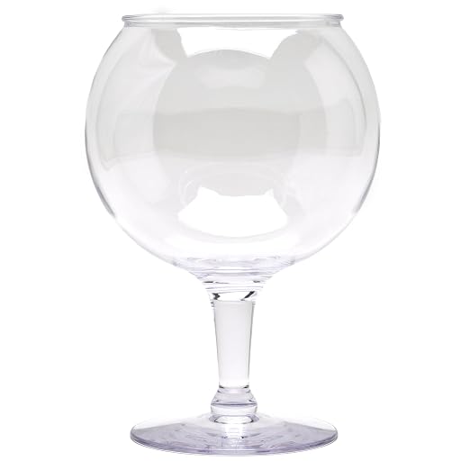 G.E.T. SW-1550-CL Shatterproof Heavy-Duty Plastic Jumbo Margarita Beer Schooner, 53 Ounce, Clear (Set of 12)