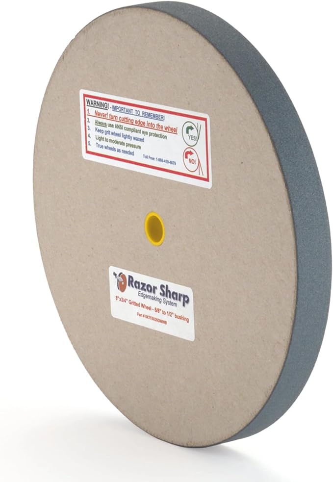 8" Replacement Grit Wheel | Silicon Carbide Paper Sharpening Wheel for the Deluxe Blade Sharpening Kit | Sharpens Knives, Chisels & Edged Tools | Made in USA