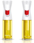 FLAIROSOL OLIVIA Oil Sprayer for Cooking, 2 Pack Olive Oil Spray Bottle130ml Glass Oil Sprayer Mister for Salad, BBQ, Continuous Spray with Portion Control