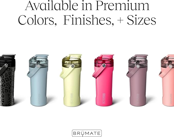 BrüMate MultiShaker Blender Shaker Bottle | 100% Leakproof Insulated Stainless Steel | Pre Workout and Protein Shaker Bottle for the Gym | 26oz (Onyx Leopard)