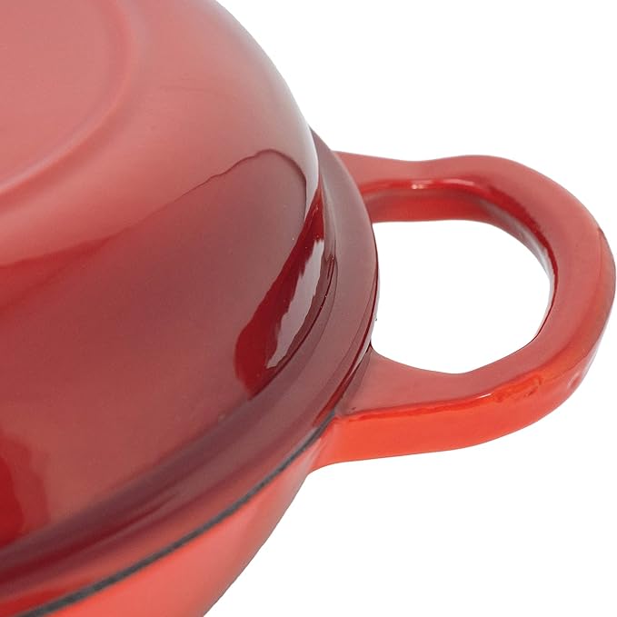 Enameled 3.5 Quart Signature Cast Iron Braiser with Lid