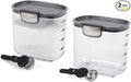 Progressive International ProKeeper+ Clear Plastic Airtight Food Baker's Kitchen Storage Organization Container Canister Set with Magnetic Accessories, 2- Piece Set (Powdered Sugar 1.4-Quart)