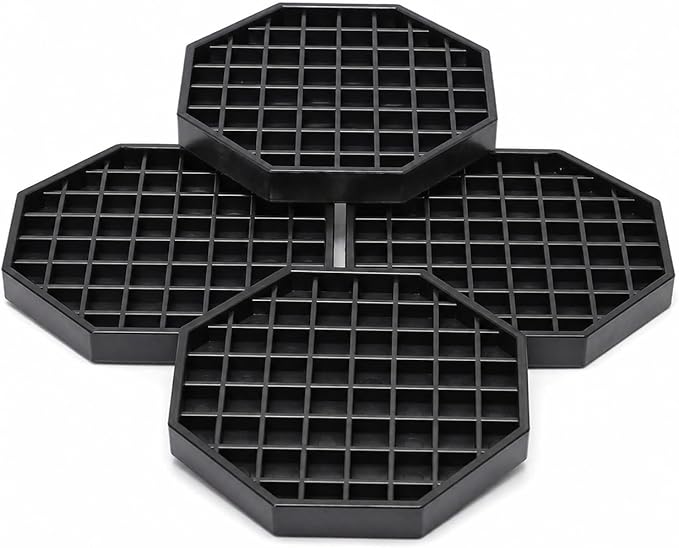 6" Octagon Coffee Drip Tray Catcher for Countertop - for Beverage & Drink Dispenser Bar by kitchentoolz - Pack of 4