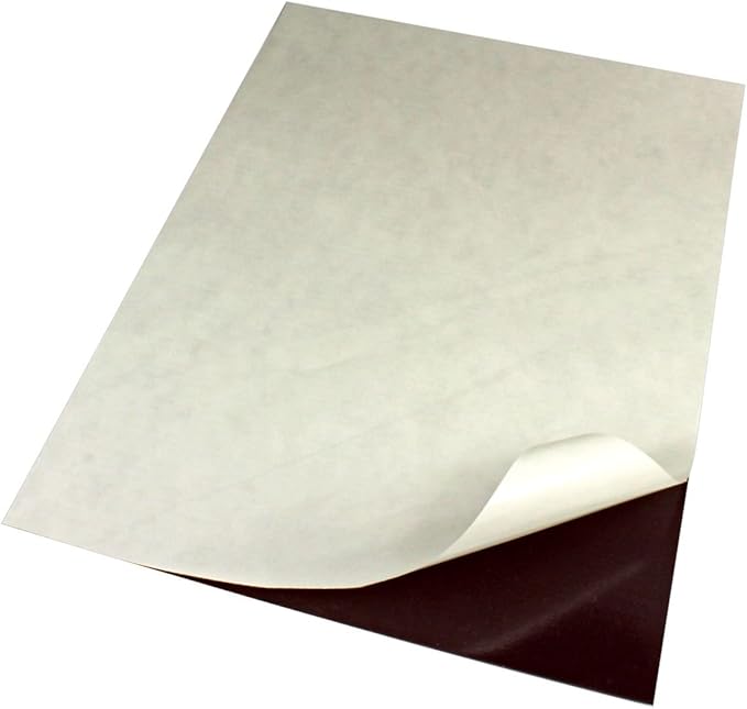 LITKO Flexible Steel Vinyl Magnetically-Receptive Sheet | 0.025in Thick | Letter Size 8.5x11 inch | Adhesive Backed Peel and Stick (1)