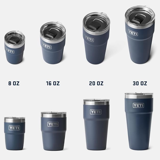 YETI Rambler 20 oz Stackable Tumbler, Stainless Steel, Vacuum Insulated with MagSlider Lid Pour Over Coffee Maker Accessory Ramblers, White