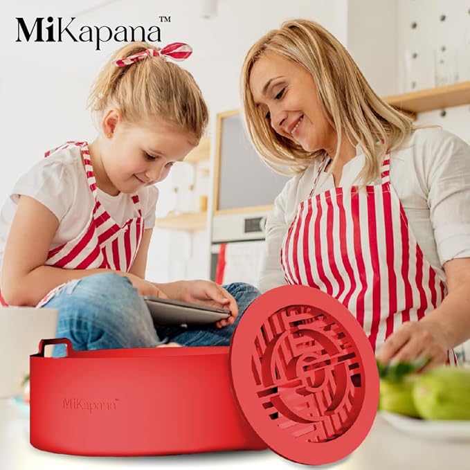 Air Fryer Liners Reusable, Silicone Air Fryer Liners 7.5" for 3–5 QT, Sturdy Airfryer Liners, Air Fryer Silicone Liners, Non-Stick Air Fryer Accessories