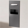 Hidden Trash Can Cabinet, Stainless Steel Recessed Bathroom Shower Niche, Waterproof Wall Niche Toilet Tissue Holder, Built-in Trash Can Alcove Toiletries Storage Rack