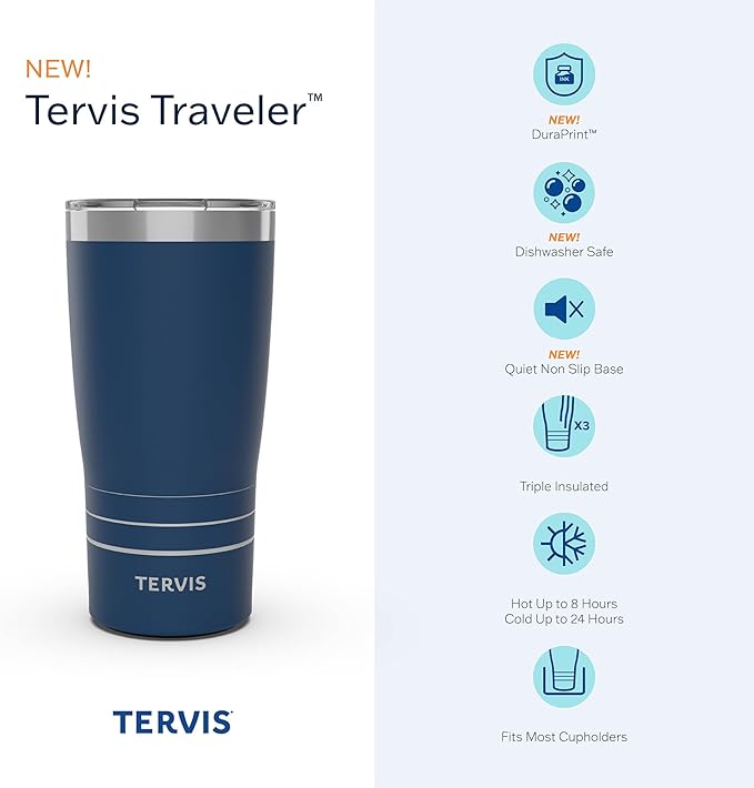 Tervis Traveler Elf Buddy Suit Triple Walled Insulated Tumbler Travel Cup Keeps Drinks Cold & Hot, 20oz, Stainless Steel