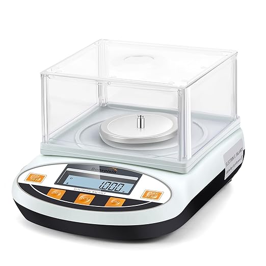 Bonvoisin Analytical Balance 100 gram x 0.001g High Precision Lab Scale Accurate Scientific Laboratory Electronic Scale 1 Milligram Digital Jewelry Weighing Scale with Windshield (100g, 0.001g)