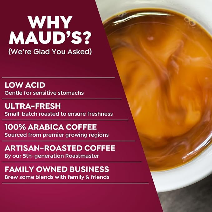 Maud's Decaf Raspberry Chocolate Flavored Coffee Pods, 18 ct, Decaffeinated Medium Roast Flavored Coffee in Single Serve Pods – 100% Arabica Beans, Compatible with Keurig K Cups Maker
