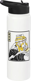 Banana Milk Carton Surfing Kanagawa Wave Kawaii Aesthetic Stainless Steel Insulated Water Bottle
