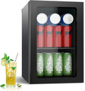 Compact 24 Can/0.9 Cu.Ft Mini Fridge For Soda, Drink,Beer Or Wine, Portable Quiet Small Beverage Refrigerator Cooler With Removable Shelves&Manual Temperature Control For Office, Dorm, Bar