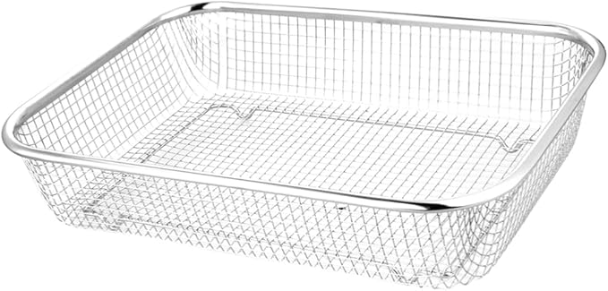 1pc Stainless Steel Drain Basket Multi-purpose Kitchen Storage Basket for Fruits and Vegetables Medium Design for Easy Washing and Draining