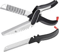 Vegetable Slicer Cutter Kitchen Cutting Board Scissors Knife Comb for Food,Veggie,Fruit,Meat,Salad,Carrot,Potato,Tomato,Melons,Easy Use and Dishwasher Safe Tomato Knife