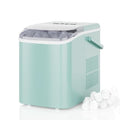 DUMOS Countertop Ice Maker with Handle, 26lbs/24H, Makes 9 Bullet Cubes in 6 Mins, Auto-Cleaning, Portable Ice Machine for Home Kitchen RV Camping, Green