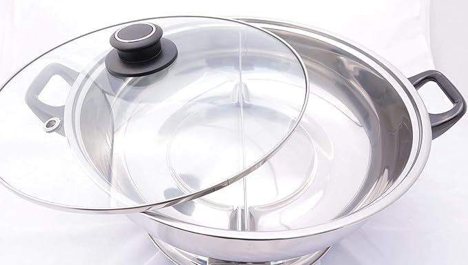 Sonya 5.1 L Electric Dual-Sided Shabu Shabu & Mongolian Hot Pot – Stainless Steel, Large Capacity for Family Meals & Hot Pot Parties