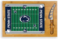 PICNIC TIME NCAA Icon Glass Top Cutting Board & Knife Set, Cheese Boards Charcuterie Boards, Serving Platter, (Parawood & Bamboo)