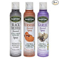 Mantova Spray Extra Virgin Olive Oil Variety Set - Garlic | Black Truffle | Turmeric - 8 Fl. Oz. (Pack Of 3) - Product Of Italy