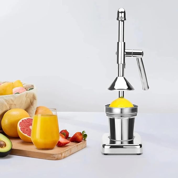 Cast Iron Juicer Hand Press, Cast Iron Juicer, Effective Stainless Steel Manual Juice, Heavy Duty Hand Press Juice Extractor for Fresh Lemonade Orange, Easy to Use, Home and Kitchen Essentials
