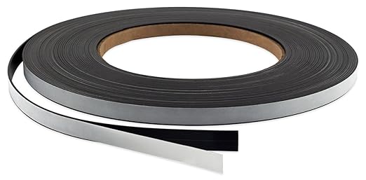 Master Magnetics ZG10A-Ax50BX Flexible Magnet Strip with Adhesive Back, 1/16" Thick, 1/2" Wide, 50' (1 Roll)