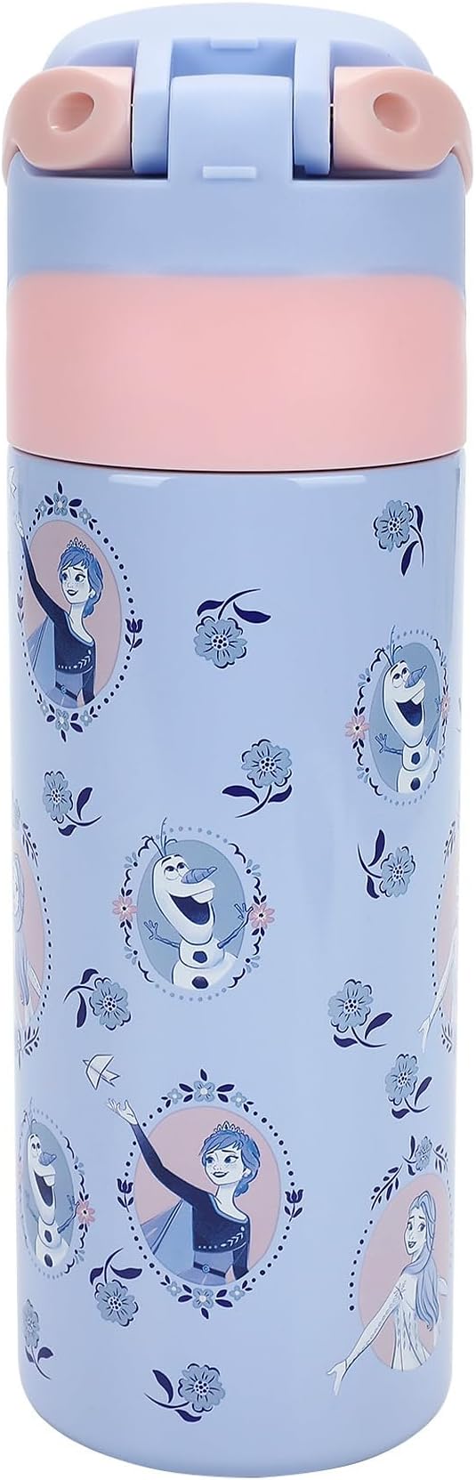 Bioworld Frozen All-Over Character Print 24 Oz Stainless Steel Water Bottle