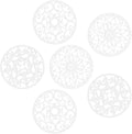 Smithcraft White Silicone Trivets Hot Dishes, Pots & Pans, Hot Pads Kitchen Quartz Countertops, Pot Holders Trivet Mat, Non-Stick Heat Resistant Mats Counter & Table Kitchen Decor Accessories Set 6