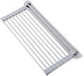 Stainless Steel Roll Up Dish Drying Rack Drying Dish Rack Dish DrainerFree Over The Sink Dish Drying Rack Foldable 3pcs(33 * 43cm)