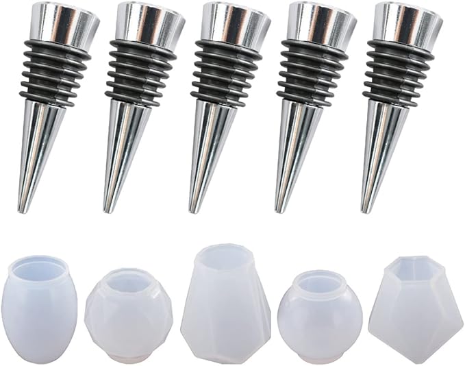 Cabilock Silicone Wine Stopper Molds Set Wear-resistant Easy-demolding DIY Bottle Stoppers for Home Bar Accessories