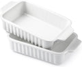 Small Casserole Dishes for Oven - 30 Oz Ceramic Baking Dish with Handles - 9x5 Rectangular Mini Bakeware for Lasagna, Au Gratin, Meal Prep - Portion Control & Personal Serving, Set of 2