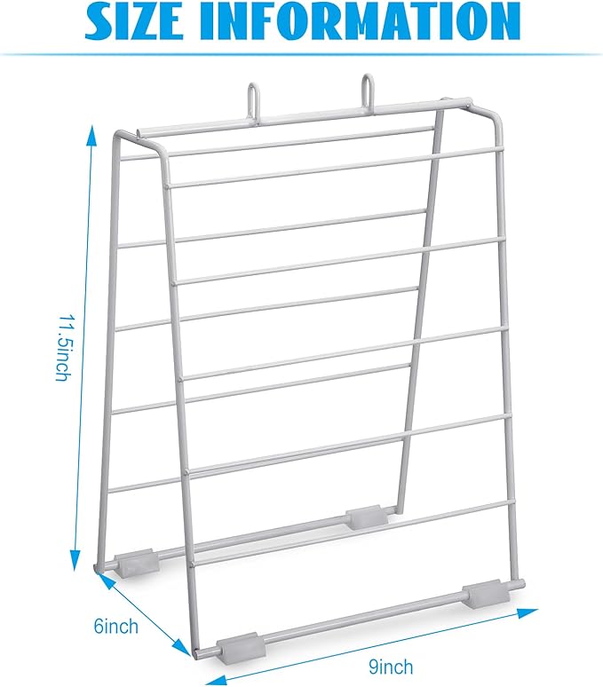 Yaomiao 2 Packs Deli Bag Dispenser Metal Grocery Bag Stand Plastic Grocery Bag Holder Portion Bag Dispenser White Coated Wire Bag Holder for Retail Store Home Restaurant, 9 x 6 x 12 Inch