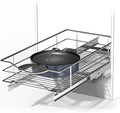 Home Zone Living Pull Out Kitchen Cabinet Organizer with Slide Out Drawer for Space Saving Storage, 14” W x 21” L