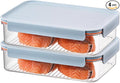 LocknLock Tritan Plastic Bisfree Modular Plus Food Storage Container Set, 4 set (2 containers & 2 Lids)- Mint