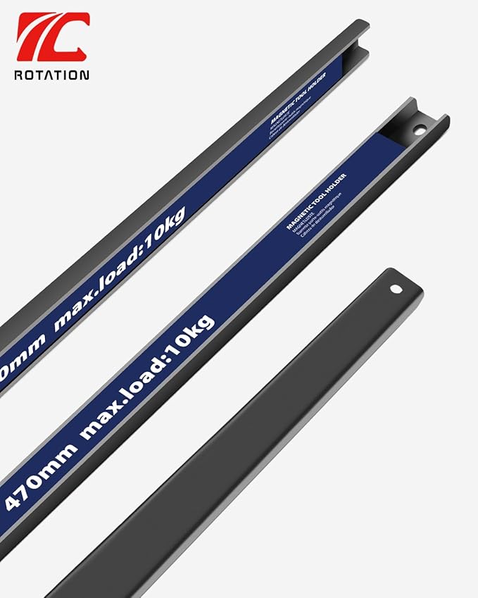 ROTATION 18" Magnetic Tool Holder Heavy Duty Garage Workshop Organizer, Strong Magnet Strip for Wrenches & Screwdrivers, with Mounting Hardware