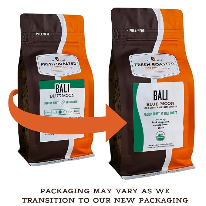 Fresh Roasted Coffee, 100% Dark Sumatra Mandheling Whole Bean Coffee, Dark Roast, Single Origin, Kosher, 12 oz