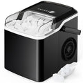 Silonn Countertop Ice Maker - 9 Cubes Ready in 6 Mins, 26lbs in 24Hrs, Portable Ice Machine with Self-Cleaning, 2 Sizes of Bullet Ice for Home/Kitchen/Party/RV, Black