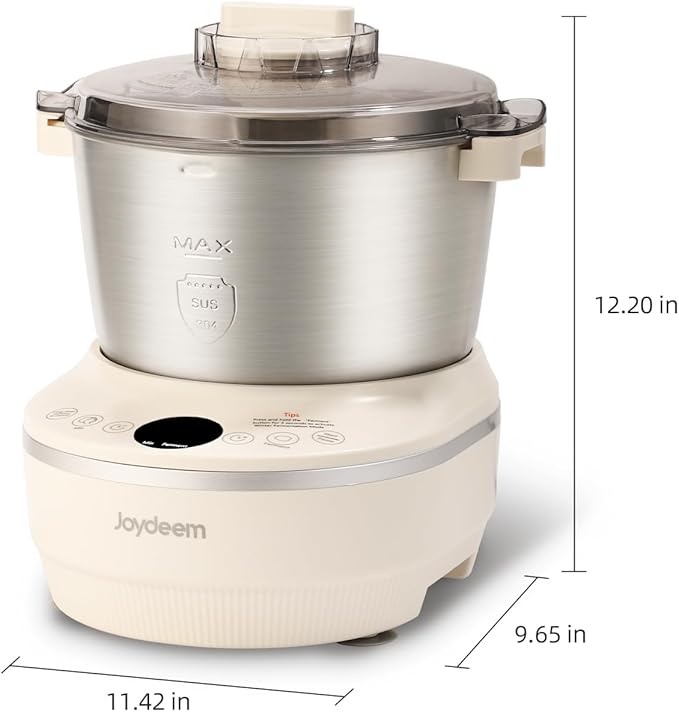 Joydeem Electric Dough Maker with Ferment Function, 5.3Qt Dough Mixer Machine, Perfect for Bread Pizza Roti Dumpling Dough & Sourdough, HMJ-A501