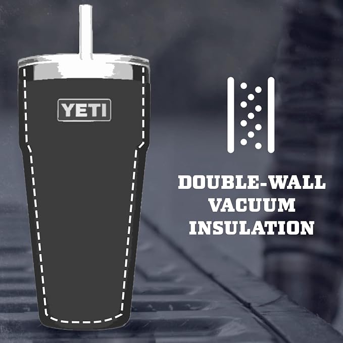 YETI Rambler 26 oz Straw Cup, Vacuum Insulated, Stainless Steel with Straw Lid | Vacuum Insulated
