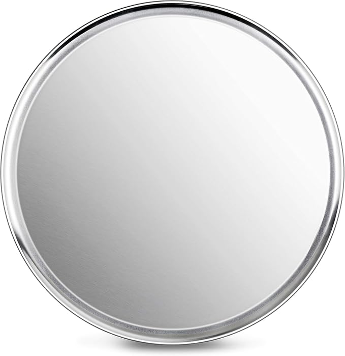New Star Foodservice Restaurant-Grade Aluminum Pizza Pan/Tray with Wide Rim, 20 Inch, Pack of 6