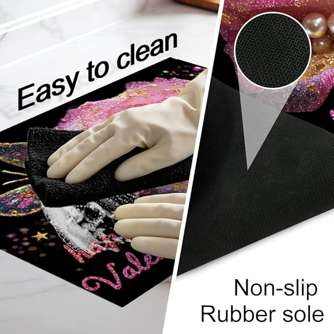 Stove Top Cover for Electric Stove 28.4 x 20.5 Inch Non Slip Stove Mat Oil Proof Valentine Rose Glass Cooktop Protector Kitchen Counter Mat