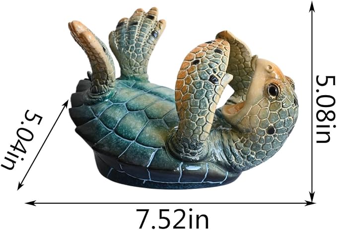 Sea Turtle Wine Bottle Holder Rack Countertop Beach Room Coastal Decor Nautical Party Decorations for Kitchen Dining Room Cabinet - Gift for Ocean Lovers