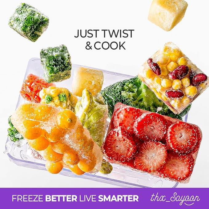 Freezer Containers for Food Storage 10pcs - Soup with Lids Safe/Startr Package - Twist Release - Flexible Frozen Design - BPA Free