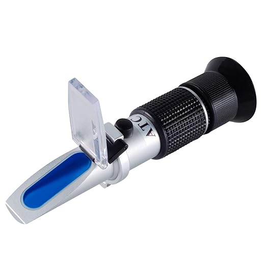 Honey Refractometer with ATC - Tiaoyeer Refractometer for Honey Moisture, Brix and Baume, 58-90% Brix Scale Range Honey Moisture Tester (Honey Refractometer)