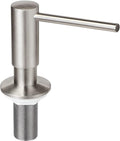 EADOT Brushed Nickel Built in Soap Dispenser for Kitchen Sink with 17 OZ PET Bottle Brass Pump Head Deck Mounted Dish Soap Dispenser