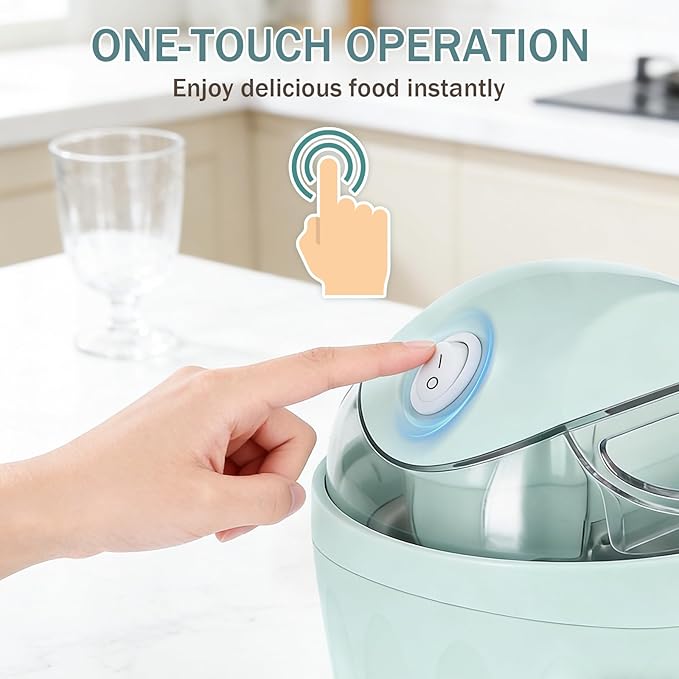Mini ice Cream Maker, 2026 New DIY Mini Ice Cream Maker,One-Touch Dessert Maker, Single Serving of Gelato, Frozen Yogurt, Compact Electric Makers for Kitchen, Just 15 Minutes
