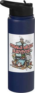 Cafeteria Critic - Student Lunch School Humor Food Chaos Stainless Steel Insulated Water Bottle