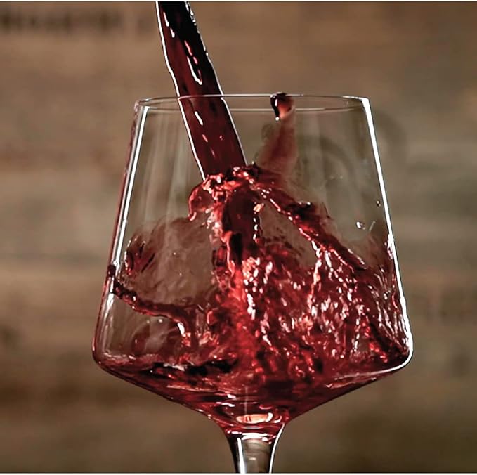 Crystal Wine Glasses 20.5-ounce, Set of 4 - Red or White Wine Large Glasses - Pinot Noir - Burgundy - Bordeaux - 600ml