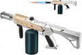Powerful Propane Torch with Detachable Design, Adjustable Flame Kitchen Blow Torch, Flamethrower Gun Torch Burner for BBQ, Searing Steak, Welding, Camping Charcoal Lighter (Tank Not Included)