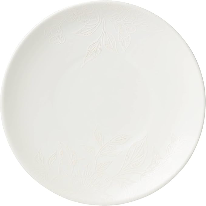 Oneida 897397 Roseto 12-Piece Dinnerware Set, White