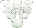 Dos Sueños Hand Blown Mexican Drinking Glasses – Set of 6 Natural Clear Tumbler Glasses (10 oz each)
