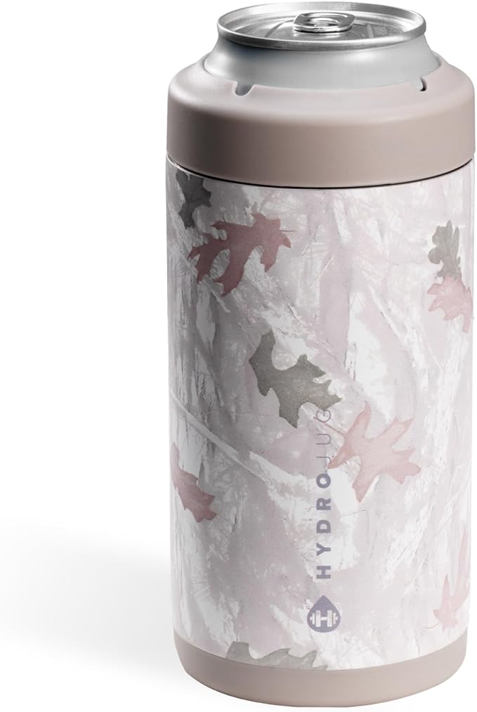 HydroJug Tall Can Cooler 16 oz, Stainless Steel Can Holder, Camo